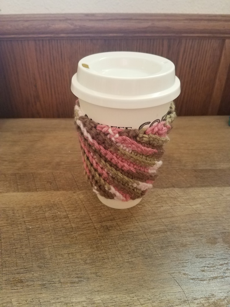 coffee cup sleeve Handmade crochet cup cozy