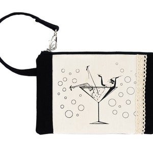 Bracelet, pochette, pochette, pochette avec bandoulière, sérigraphié