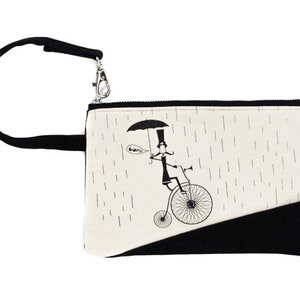 Bracelet, sac d’embrayage, portefeuille de bracelet, pochette avec sangle, sérigraphié