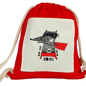 Kids drawstring bag / toddler backpack / children&#39;s backpack