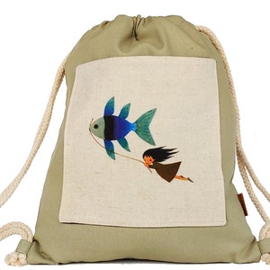 Kids drawstring bag / toddler backpack / children&#39;s backpack