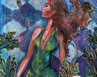 Sirena en técnica mixta. ~ 1.17.26