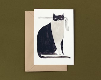 Illustrated postcard / Greeting card - Big Cat - A6 - 105 mm x 150 mm