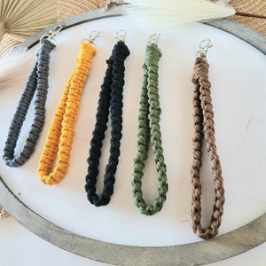 boho macrame keychain | 100% cotton macrame wristlet