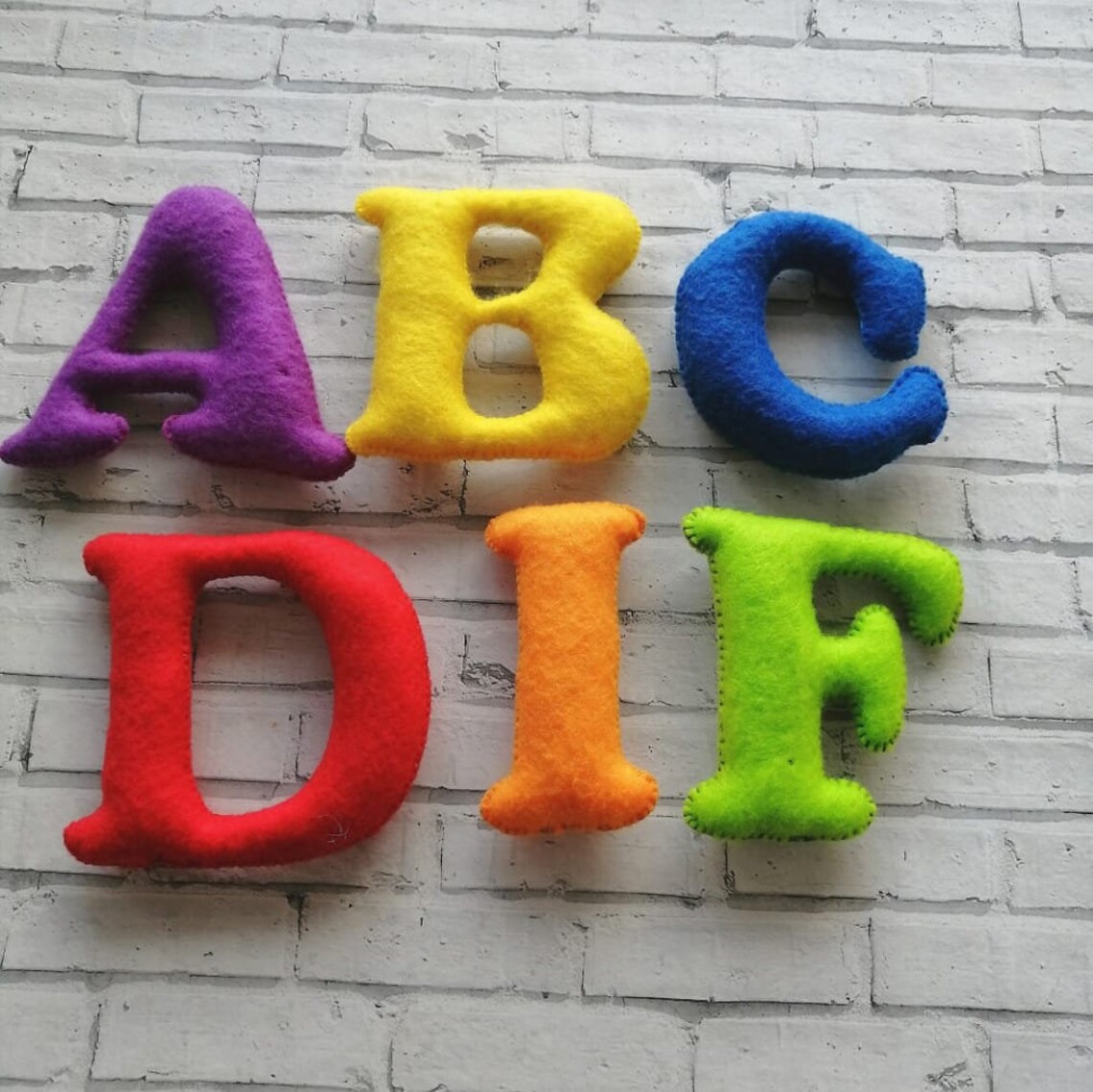 Felt alphabet Soft lettersEnglish alphabetLearning Etsy