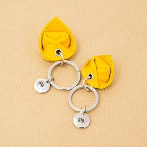 Tortellino Leather keychain With initial image 3