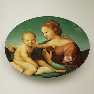 Vintage Niccoloni-Couper Madonna and Child Plate, National Gallery of Art, Annual Christmas Stamps Art Plate