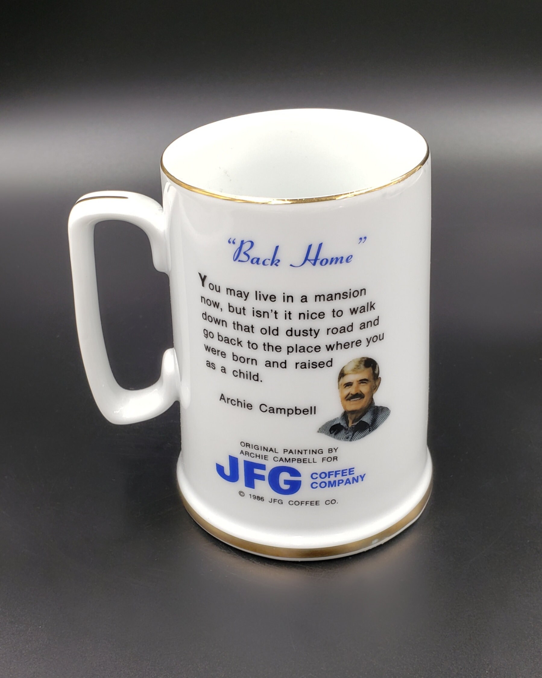 1986 JFG Coffee Company Tennessee Porcelain Tankard Etsy