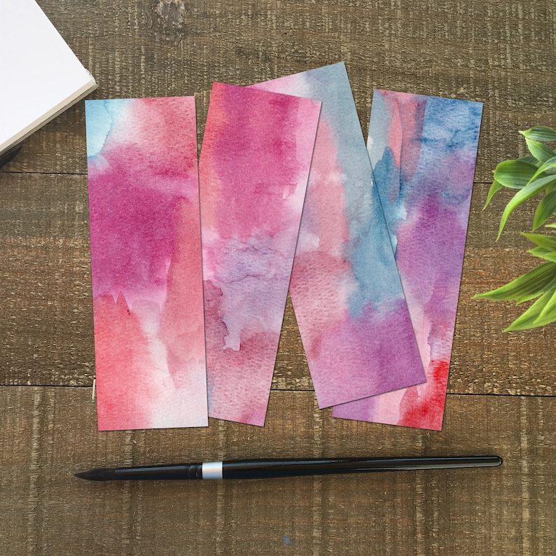 modern bookmarks watercolor boomarks printable bookmarks