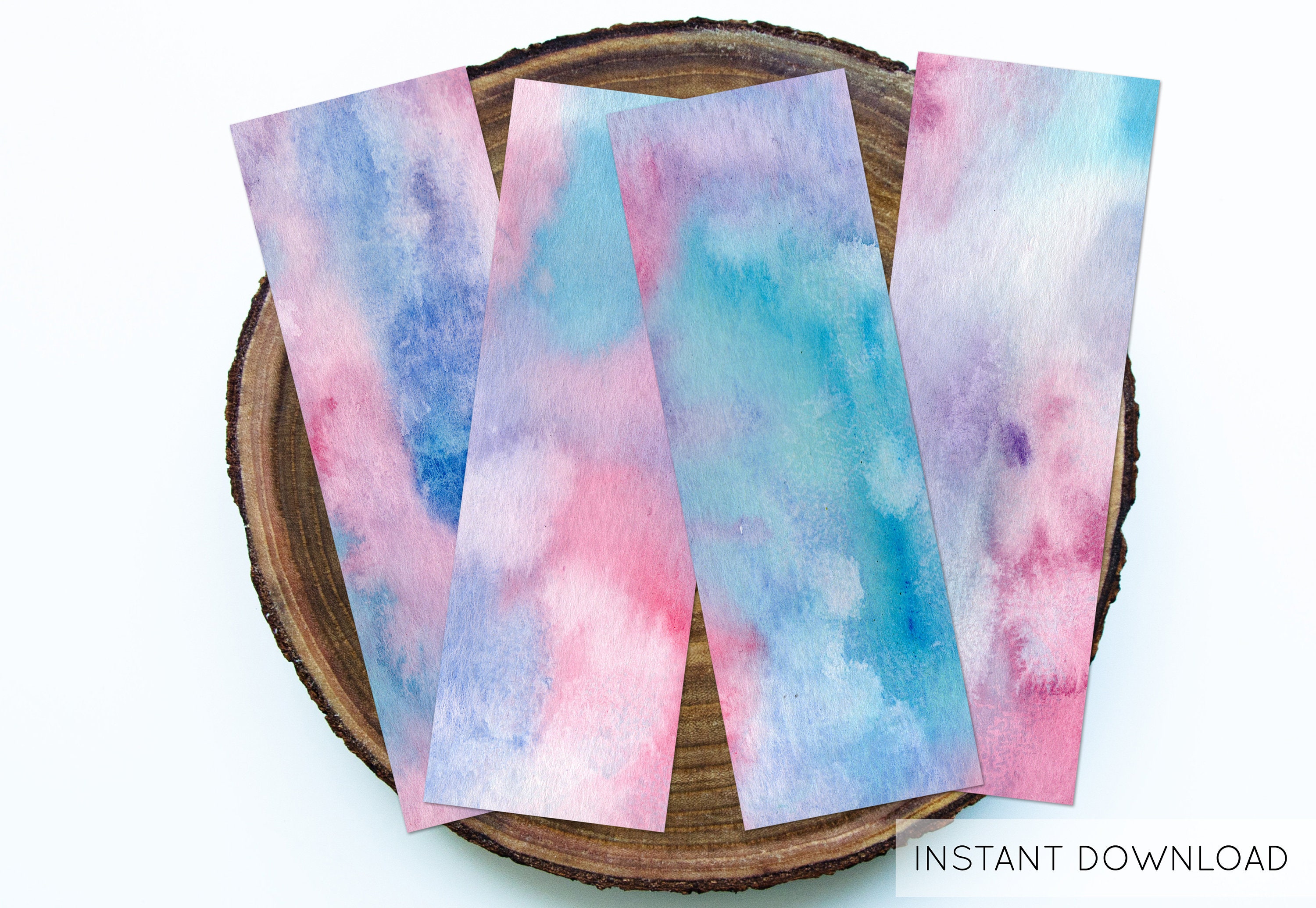 Watercolor Bookmarks Pastel Bookmarks Book Lovers Gift Etsy