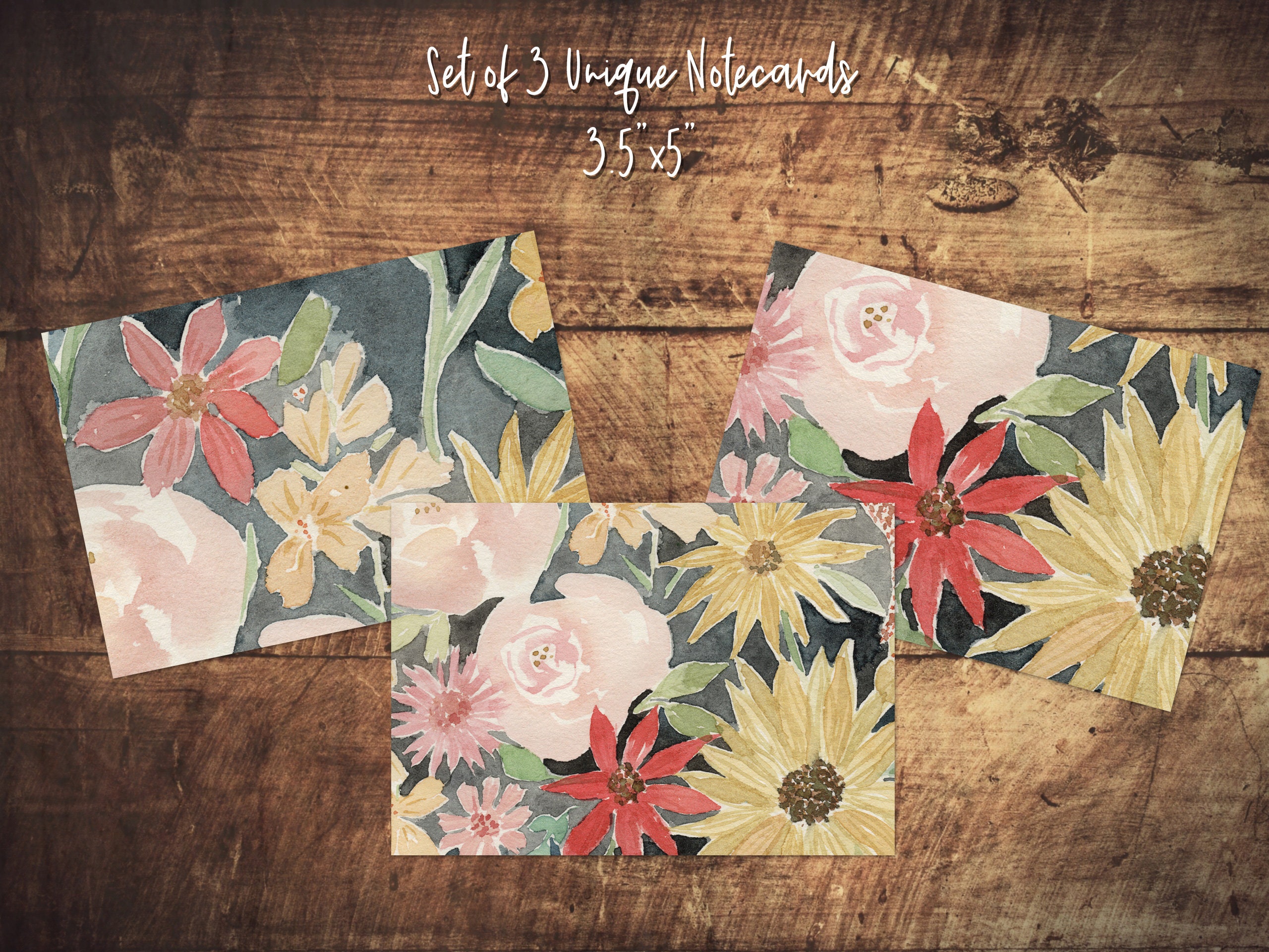 Printable Note Cards Blank Note Cards Watercolor Cards - Etsy