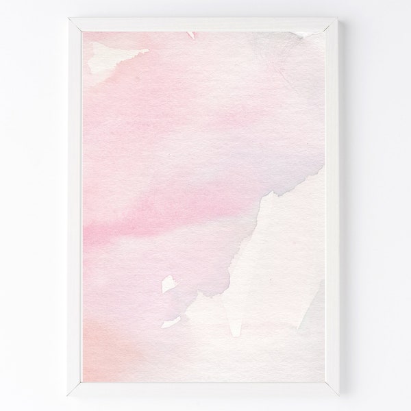 Digital Download: Abstract Watercolor Painting – Pink Sunset Vibes, Printable Wall Art Decor, Instant Download