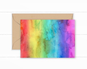 Rainbow Notecards, Colorful Note Cards, Cute Note Cards, Printable Note Cards