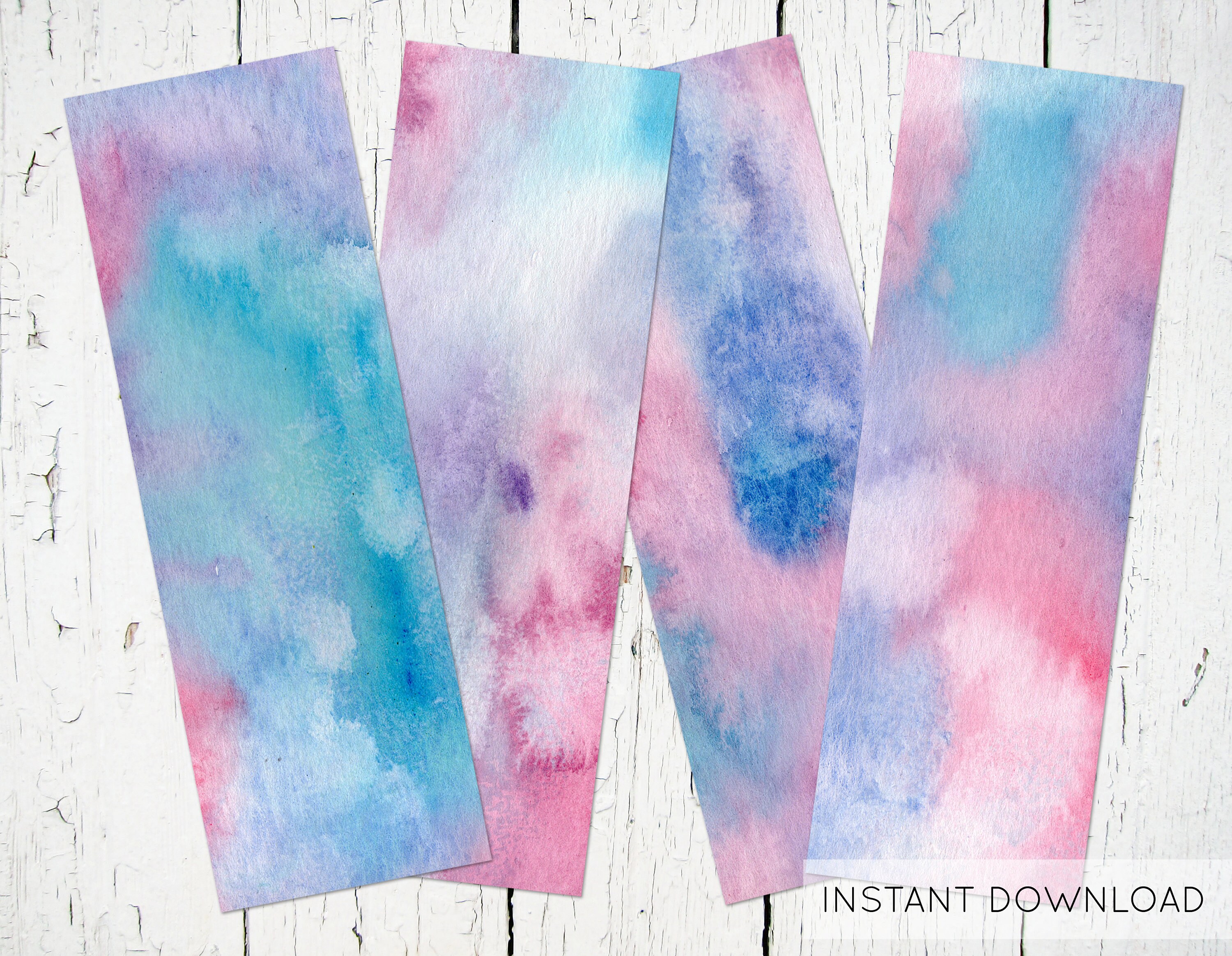 Watercolor Bookmarks Pastel Bookmarks Book Lovers Gift Etsy