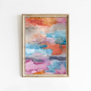 Abstract Watercolor Print: Modern Eclectic Home Decor (Digital Download)