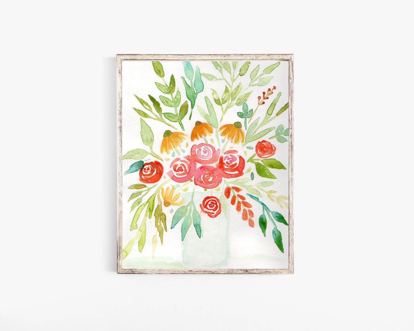 Boho Floral Art Boho Minimalist Art Prints Flower Artwork Etsy