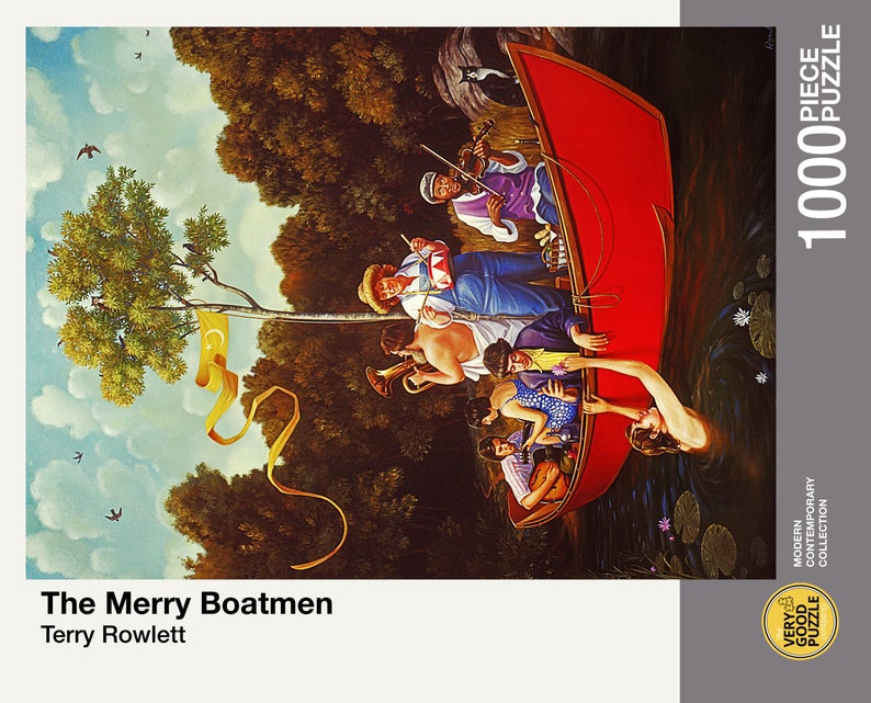 The Merry Boatmen by Terry Rowlett 1000 piece jigsaw puzzle