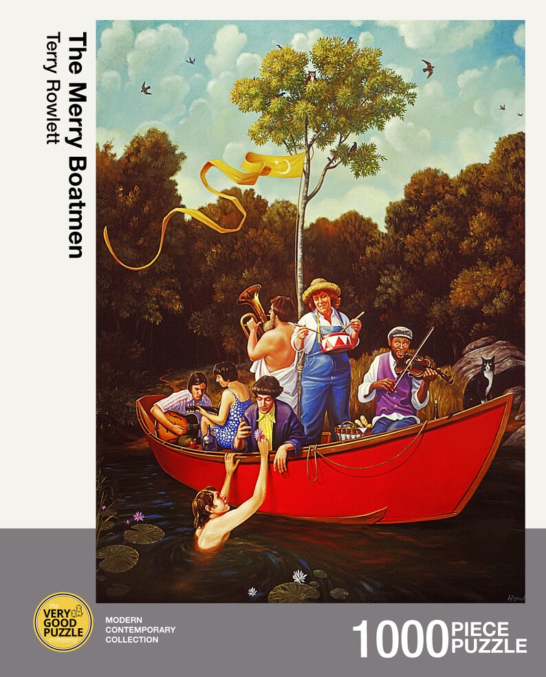 The Merry Boatmen by Terry Rowlett 1000 piece jigsaw puzzle