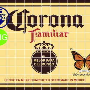 Corona Familiar El Mejor Papa Sublimation Design, caneca de 15 onças, Wrap, Waterslide, Download Digital PNG