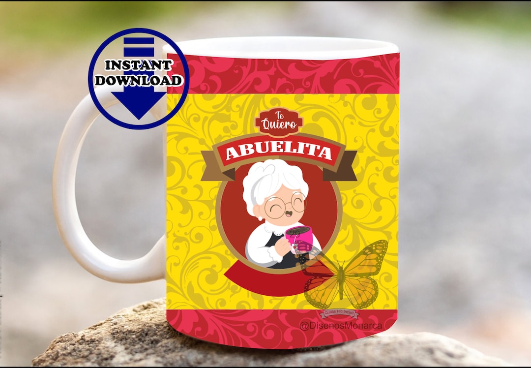 Chocolate Abuelita Abuelito Sublimation Design, 11 Oz Mug, Wrap