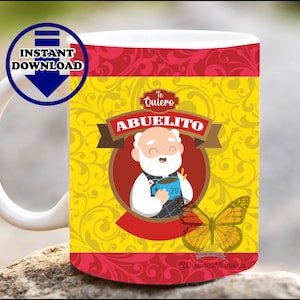 Chocolat Abuelita Abuelito Sublimation Design, mug 11 oz, papier peint, toboggan aquatique, téléchargement numérique PNG