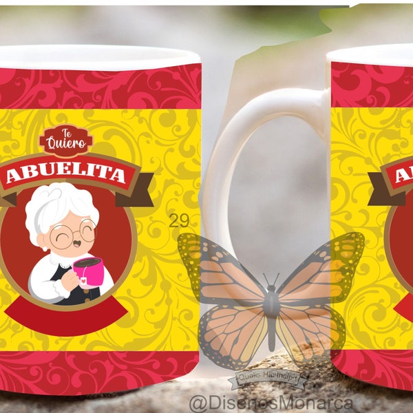 Both Chocolate Abuelita y Abuelito Sublimation Design, 11 oz mug, Wrap, Waterslide, Digital Download PNG