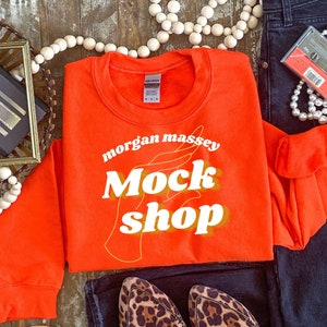 Fall Sweatshirt Flatlay, Gildan 18000 Orange Crewneck Mockup, Halloween, PSL, Pumpkin, Retro, Boho Western, Aesthetic, 70s 80s 90s SVG