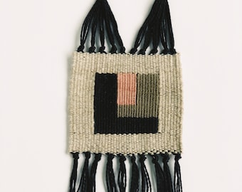modern woven necklace - fiber jewelry - tassel necklace - textile jewelry - woven necklace