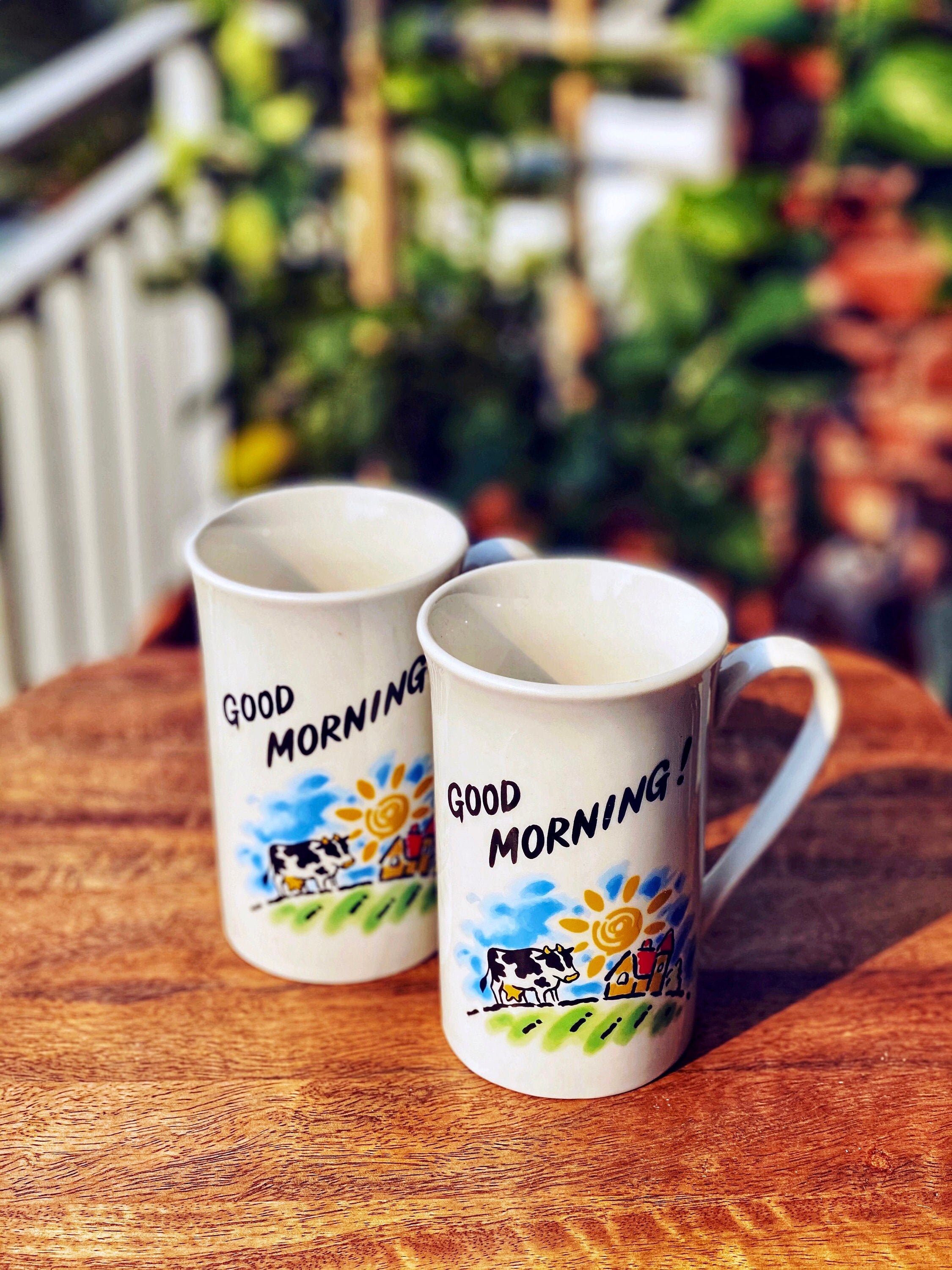 Sentiment Mugs Set of 2 Good Morning Mugs
