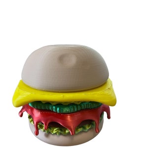 Cheeseburger porta cartão presente. É uma caixa para cartões-presente, livros de cupons ou cartas. Intensifique sua oferta de presentes para seu graduado ou pai.