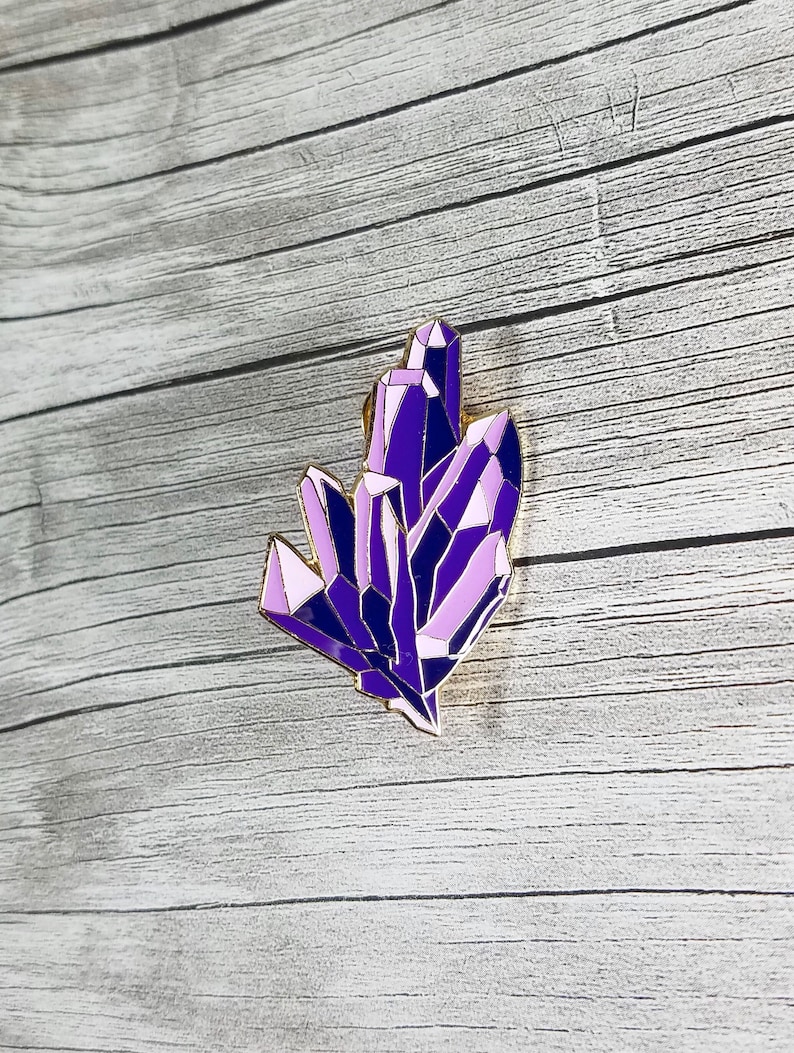 Amethyst Enamel Pin Crystal Enamel Pin