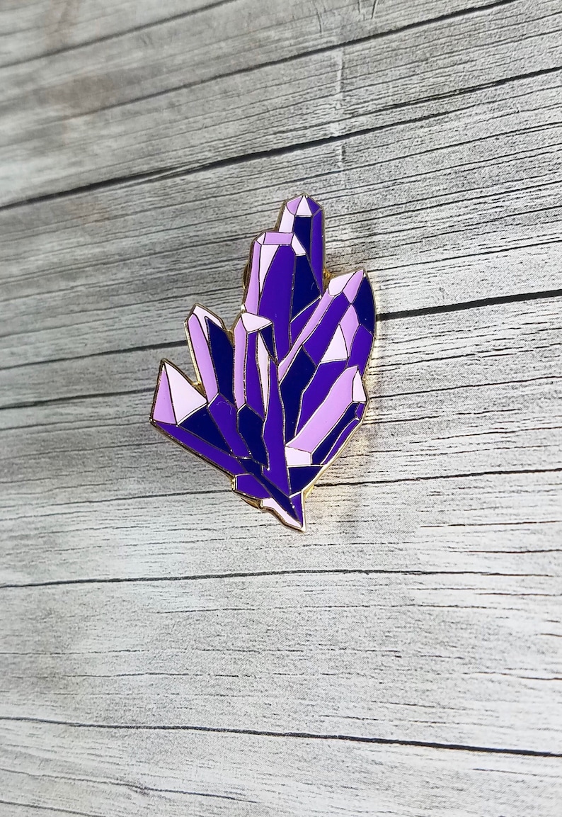 Amethyst Enamel Pin Crystal Enamel Pin