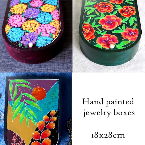 Painted Jewelry Box Etsy