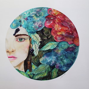 Primavera Art Print, print, spring, Nature, flower, Watercolor, Art, Wildlife, Print, Poster by Daniela Mejia