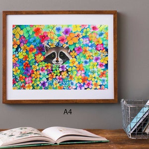 Waschbär Blume