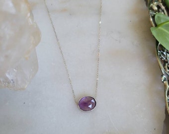 Amethyst Rosecut Handmade Sterling Silver Necklace