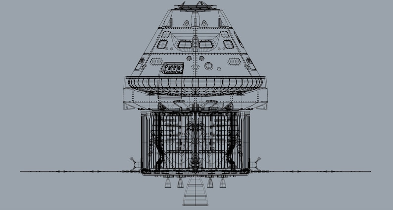 NASA SLS Orion Capsule and Support Module 3D Printable file Detailed image 5