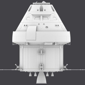 NASA SLS Orion Capsule and Support Module 3D Printable file Detailed image 3