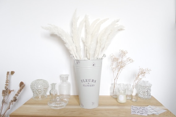 Bouquet Of Dried White Pampa Herbs