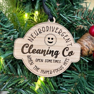 neurodivergent ADHD cleaning ornament christmas gift kitchen hanger scrub sponge