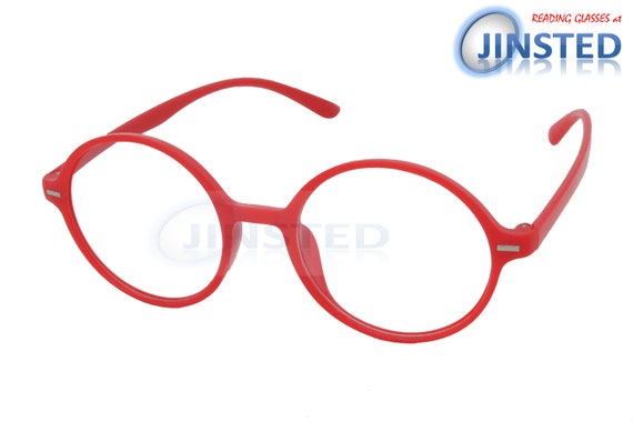 Red Reading Glasses. Adult Round Frame Unisex Spectacles - Etsy