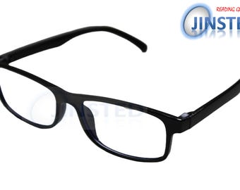 Occhiali da lettura per adulti eleganti unisex neri. Intensità degli occhiali da +1,00 - +4,00 RG066