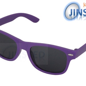 Childrens Purple Frame Sunglasses Black Tinted Lens UV400 Protection KR006