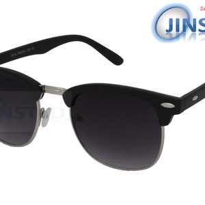 Adult Black Frame Clubmaster Sunglasses Tinted Lens. UV400 Protection AR001