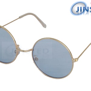 Gafas de sol Blue Teashades con marco redondo dorado Protección UV400 SP016