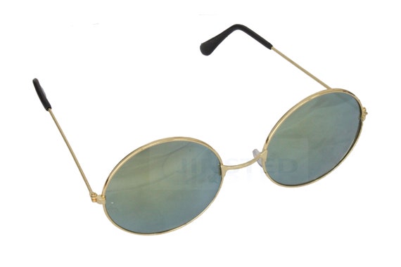 Green&Gold Round Mirrored Sunglasses Buy Green and Gold Polarized SG4612 Metal Frame Round  main image 4