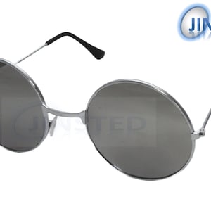 Gafas de sol Silver Mirrored Teashades con montura plateada UV400 Protección SP008