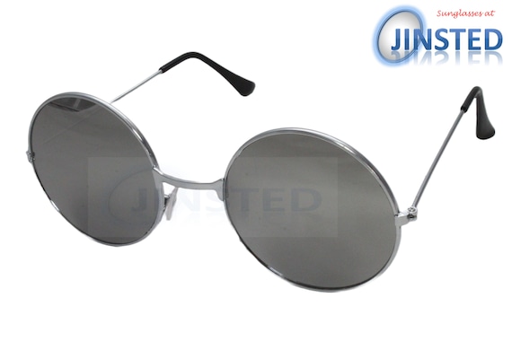 Silver Mirrored Teashades Sunglasses With Silver Frame UV400  display picture 1