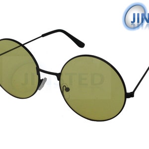 Gafas de sol Teashades amarillas con marco redondo negro Protección UV400 SP014