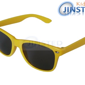 Childrens Yellow Frame Sunglasses Tinted Lens UV400 Protection KR012
